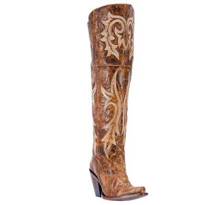 Knee high cowgirl boots